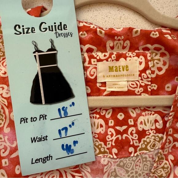 Anthro Maeve Printed Flutter-Sleeve Dress - Picture 4 of 5